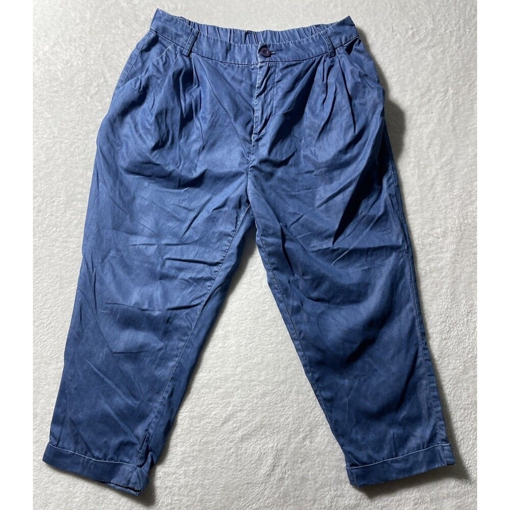 Gitti Lyocell Elastic Waste Button Women’s Pants Front Pockets